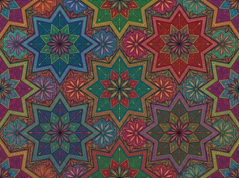 Interlocking Star Mandala Tiles