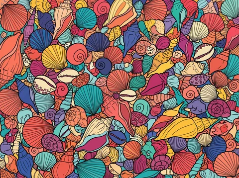 Seashells Covering Every Inch