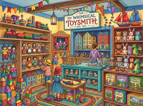 Toys Filling Toy Shop Shelves
