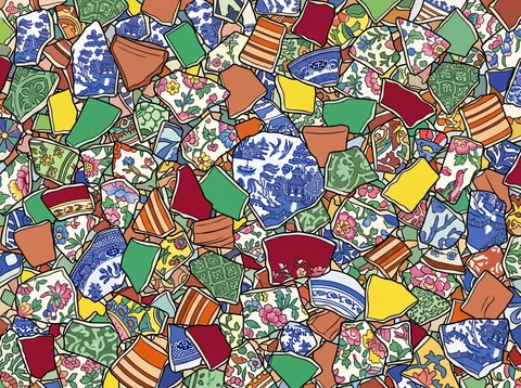 A Mosaic of Broken Pottery