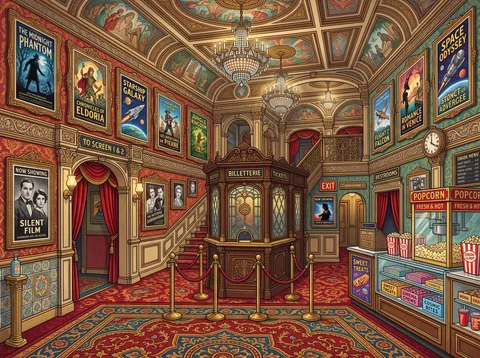 Old Cinema Lobby and Ticket Booth