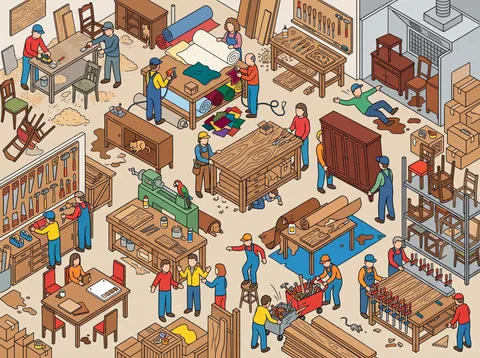 Furniture Workshop Bursting with Repairs