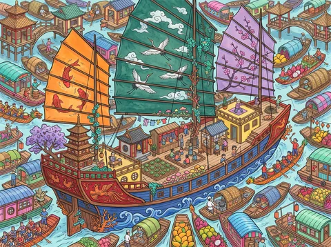 Junk Ship Market in the Floating Harbour