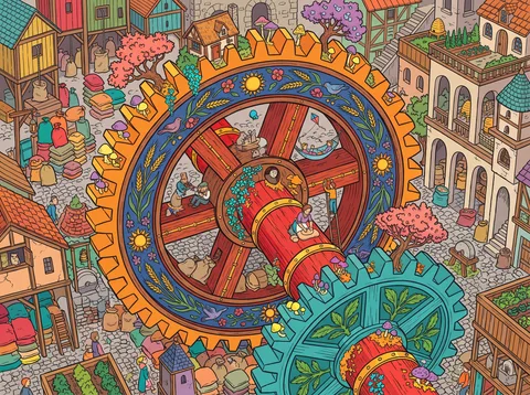Great Mill Gears in the Miller's Market Town
