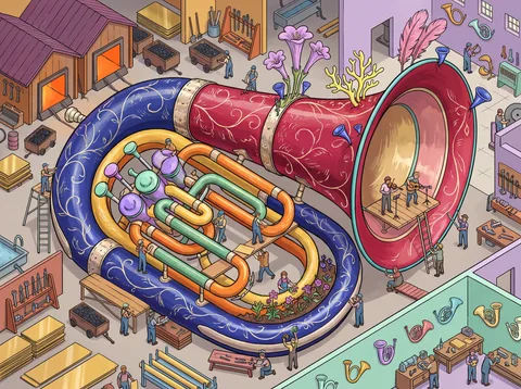 Tuba in the Brass Foundry Yard