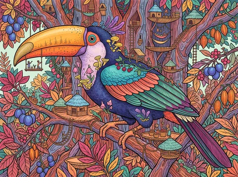 Toucan Orchard Among the Treetop Huts