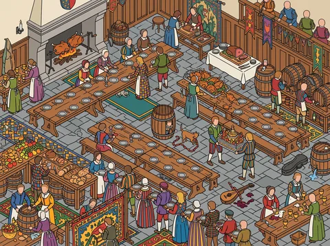 Preparing a Tudor Great Hall Feast