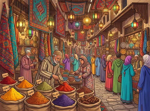 Spice Merchant In The Souk