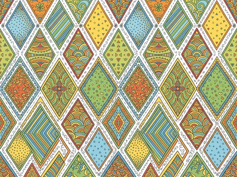Patterned Diamond Chain Mosaic