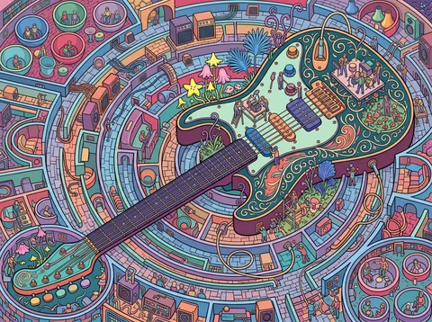 Electric Guitar in the Ringed Sound Basin