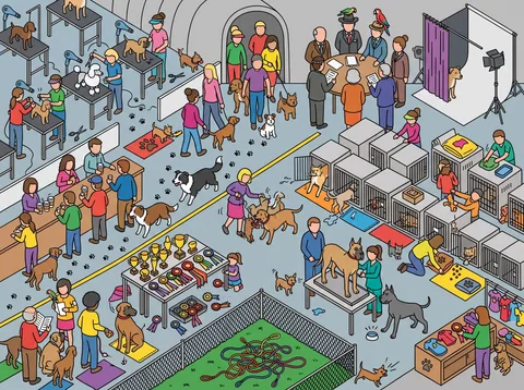 Backstage at a Dog Show