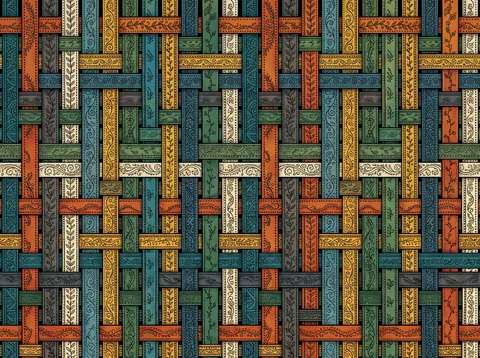 Woven Basket Strips in Rich Colors