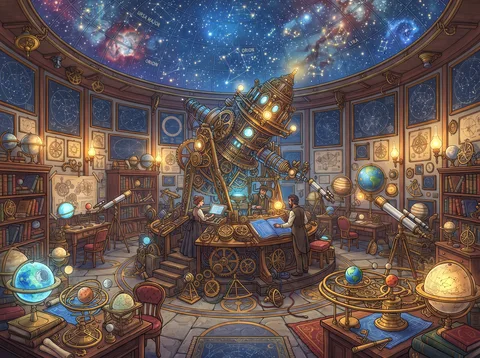 Planetarium Interior with Star Projections