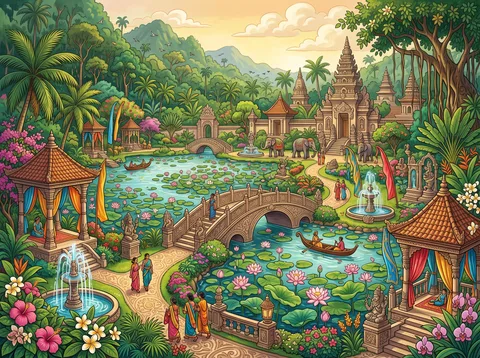 Palace Garden with Lotus Ponds