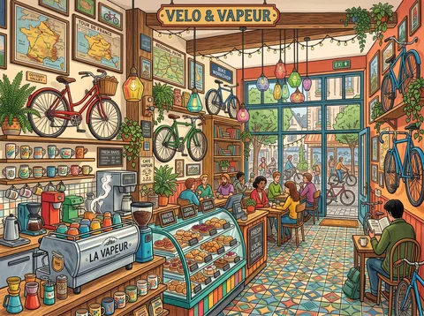 Velo and Vapeur Bicycle Cafe