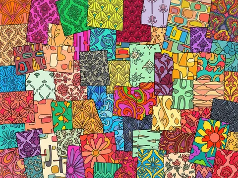 A Patchwork of Wallpaper Samples