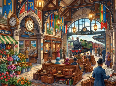 Victorian Railway Station Platform