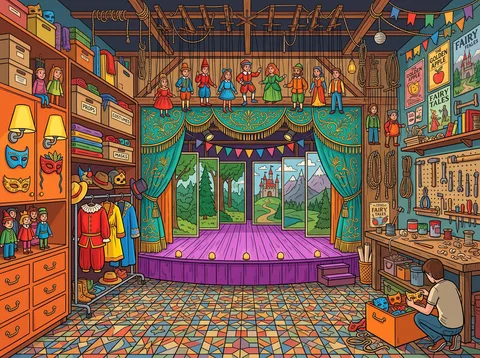 Figure Organizing Puppet Theater
