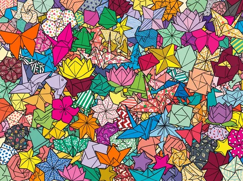 Origami Shapes Covering the Frame