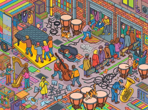 Loading an Orchestra's Instruments for Tour