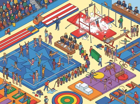 Gymnastics Competition Fills the Arena