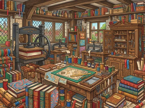 Bookbinder's Workshop and Press