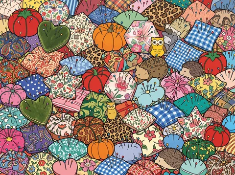 Pincushions in Fabric and Fruit Shapes
