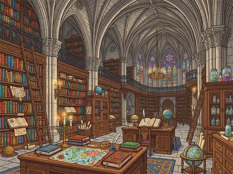 Grand Gothic Library Hall