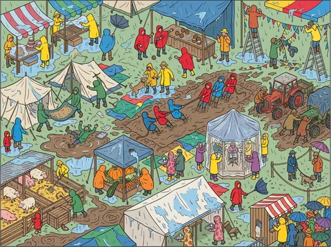 Village Fete in the Rain