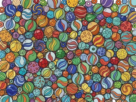 Marbles and Glass Beads Pile