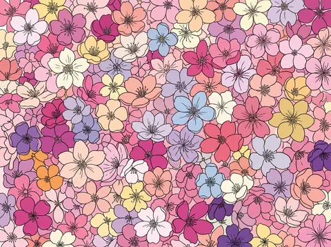 Pastel Blossoms in Full Bloom