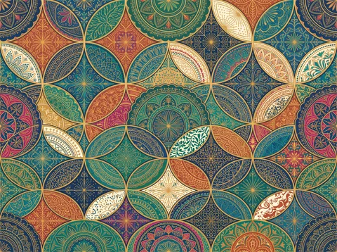 Mandala Circles in Jewel Tones