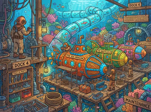 Underwater Submarine Shipyard