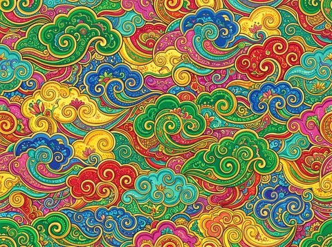 Chinese Cloud Scroll Pattern