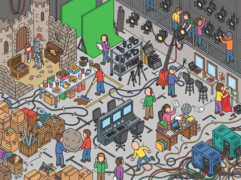 Behind the Scenes of a Film Set