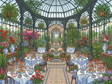 Glass Conservatory Tea Garden