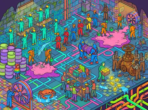 Underground Reservoir Cleaning Crew
