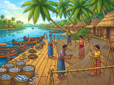 Fishing Village Net Repair Dock