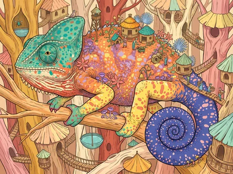 Chameleon Village in the Canopy Maze